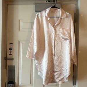 pastel pink Christian Dior sleep shirt